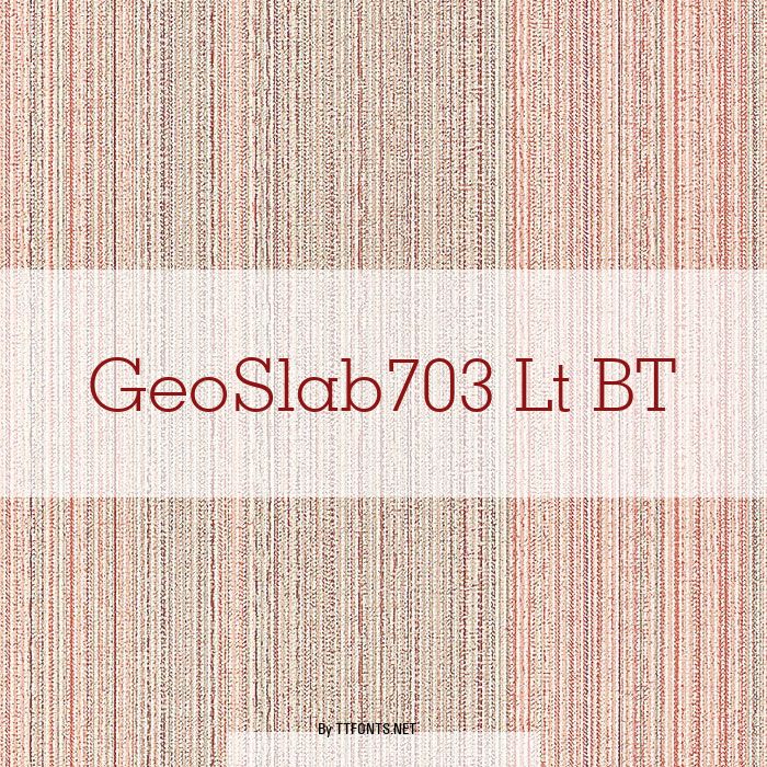 GeoSlab703 Lt BT example